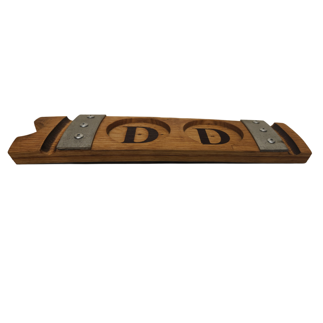 Bourbon Barrel Cigar Coaster Large Hole for Cocktail Glasses