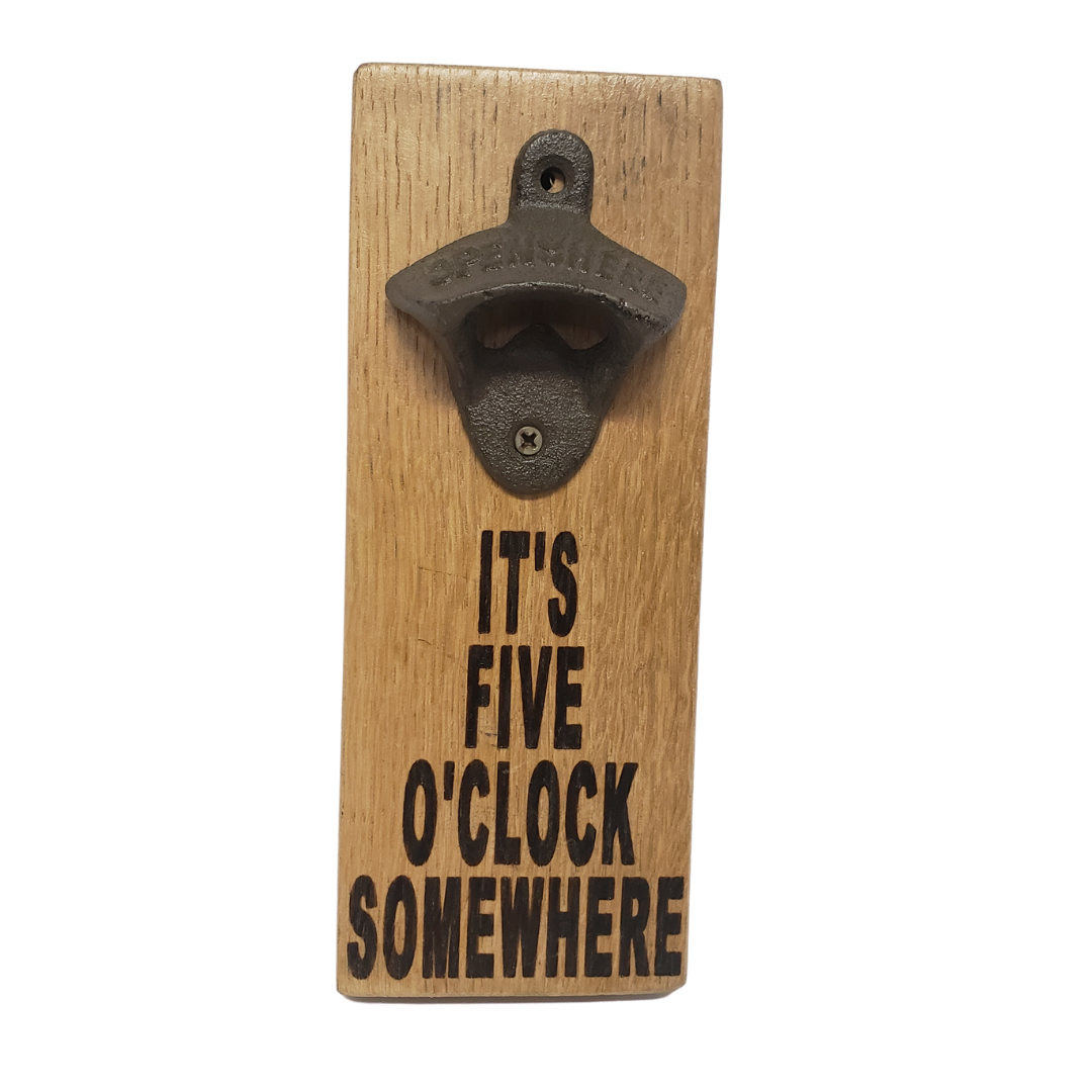 Whiskey and Wine Barrel Oak Stave Bottle Opener - Get Groovy Deals Texas