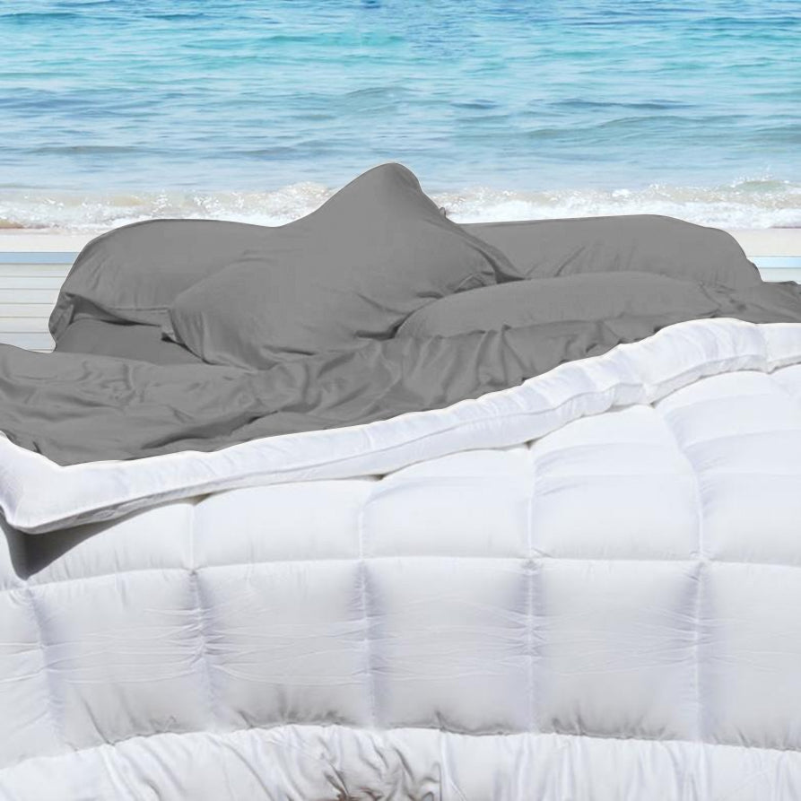 Dark Charcoal Gray 4 Piece Natural Bamboo Sheet Set