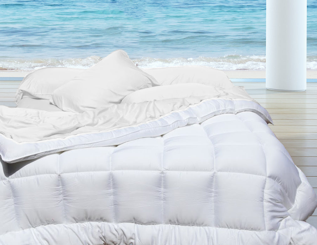 Moonstone White 4 Piece Natural Bamboo Sheet Set