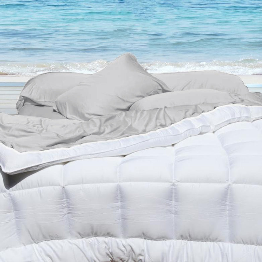 Light Gray 4 Piece Natural Bamboo Sheet Set