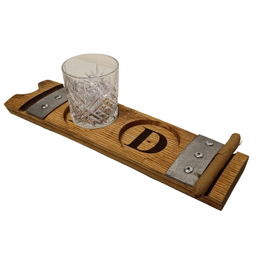 Bourbon Barrel Cigar Coaster Large Hole for Cocktail Glasses