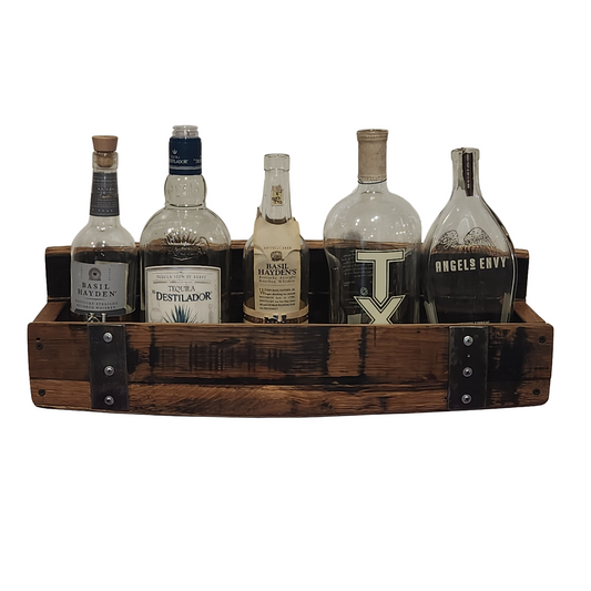 Bourbon Barrel Stave Shelf