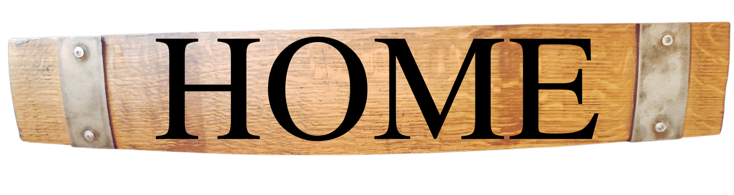 Horizontal Stave Sign 24 Inch Made From Whiskey or Wine Barrel