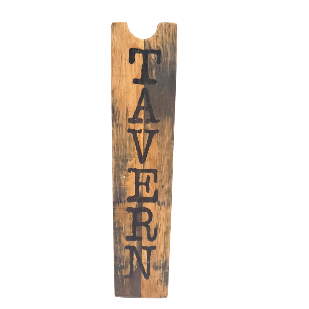 Whiskey Barrel Wood Stave Hanging Wall Sign - Get Groovy Deals Texas