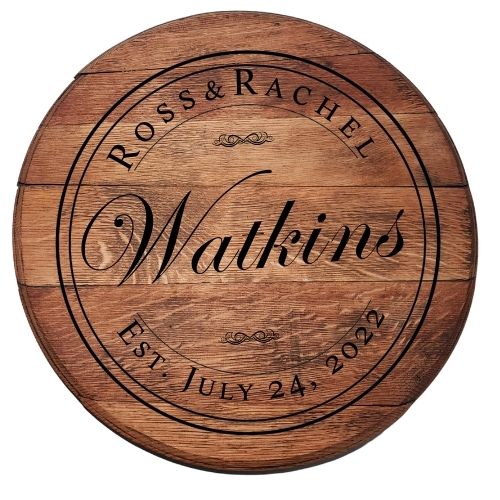 Personalize Barrel Head Wall Art