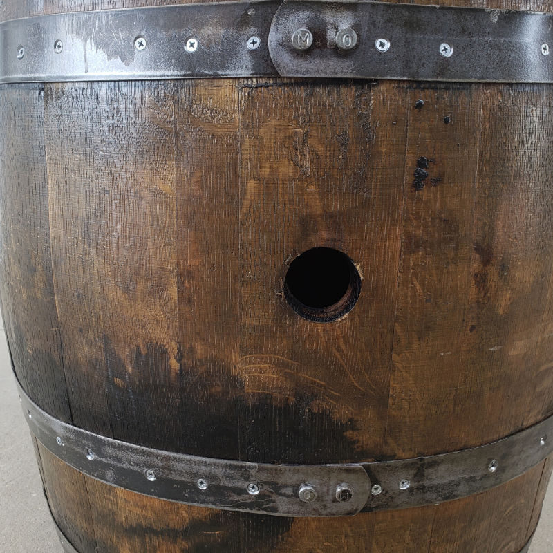 Whiskey Barrel Oak Stave Stool - High Back Stool - Get Groovy Deals Texas