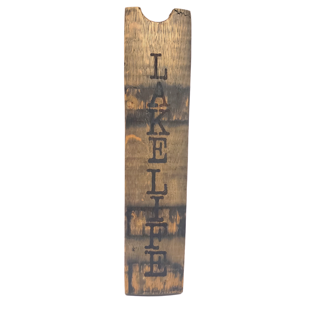 Whiskey Barrel Wood Stave Hanging Wall Sign - Get Groovy Deals Texas