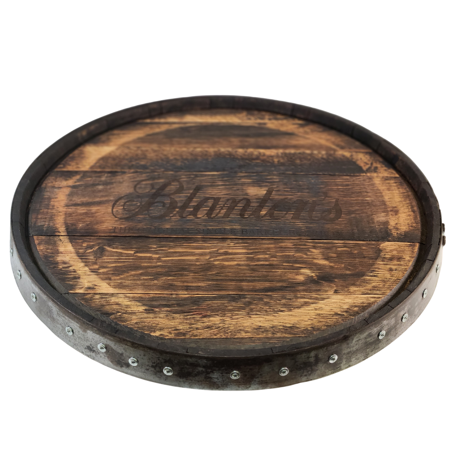 Bourbon Barrel Top Tray Single Metal Ring