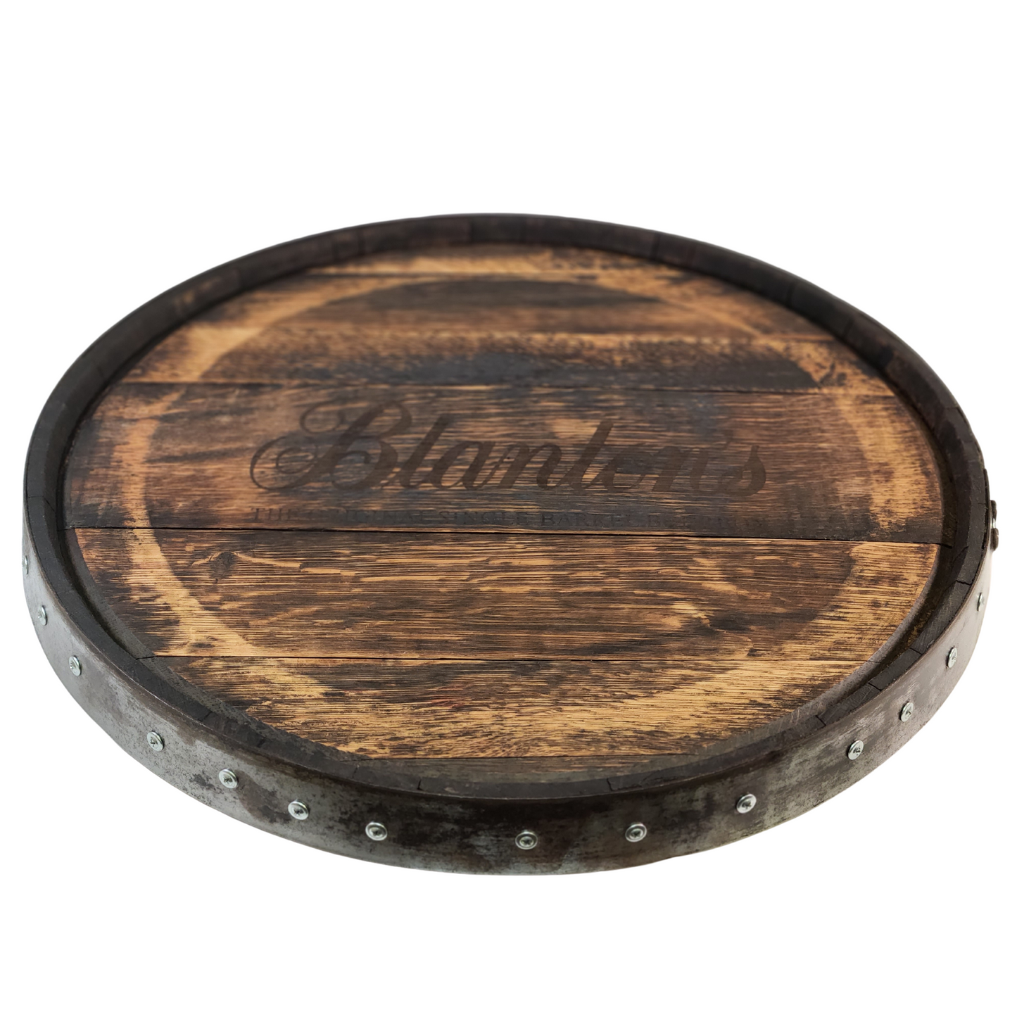 Single Band Bourbon Barrel Lazy Susan