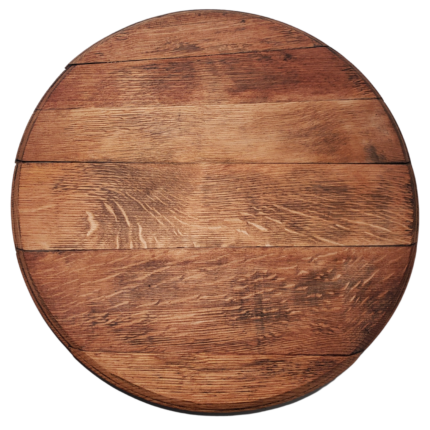Round Barrel Head Lazy Susan Natural