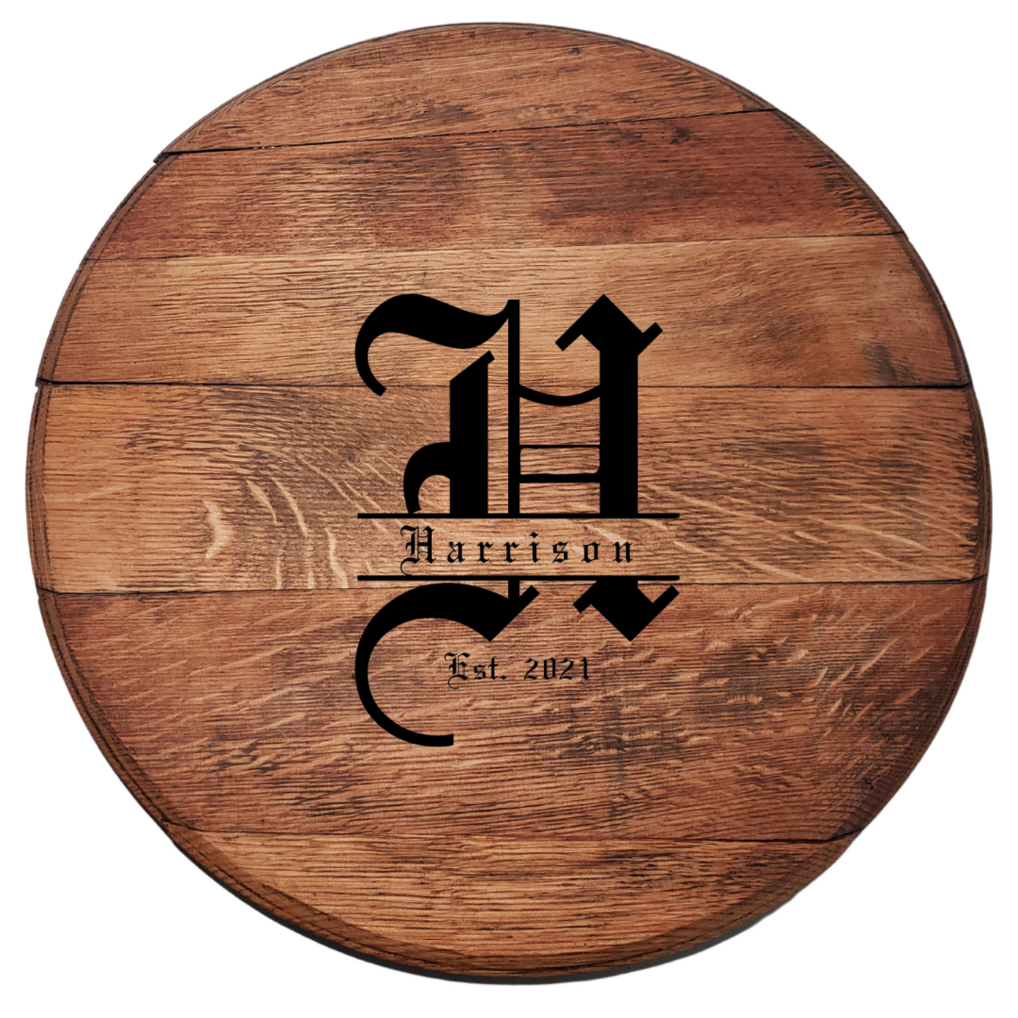 Round Barrel Head Lazy Susan Natural