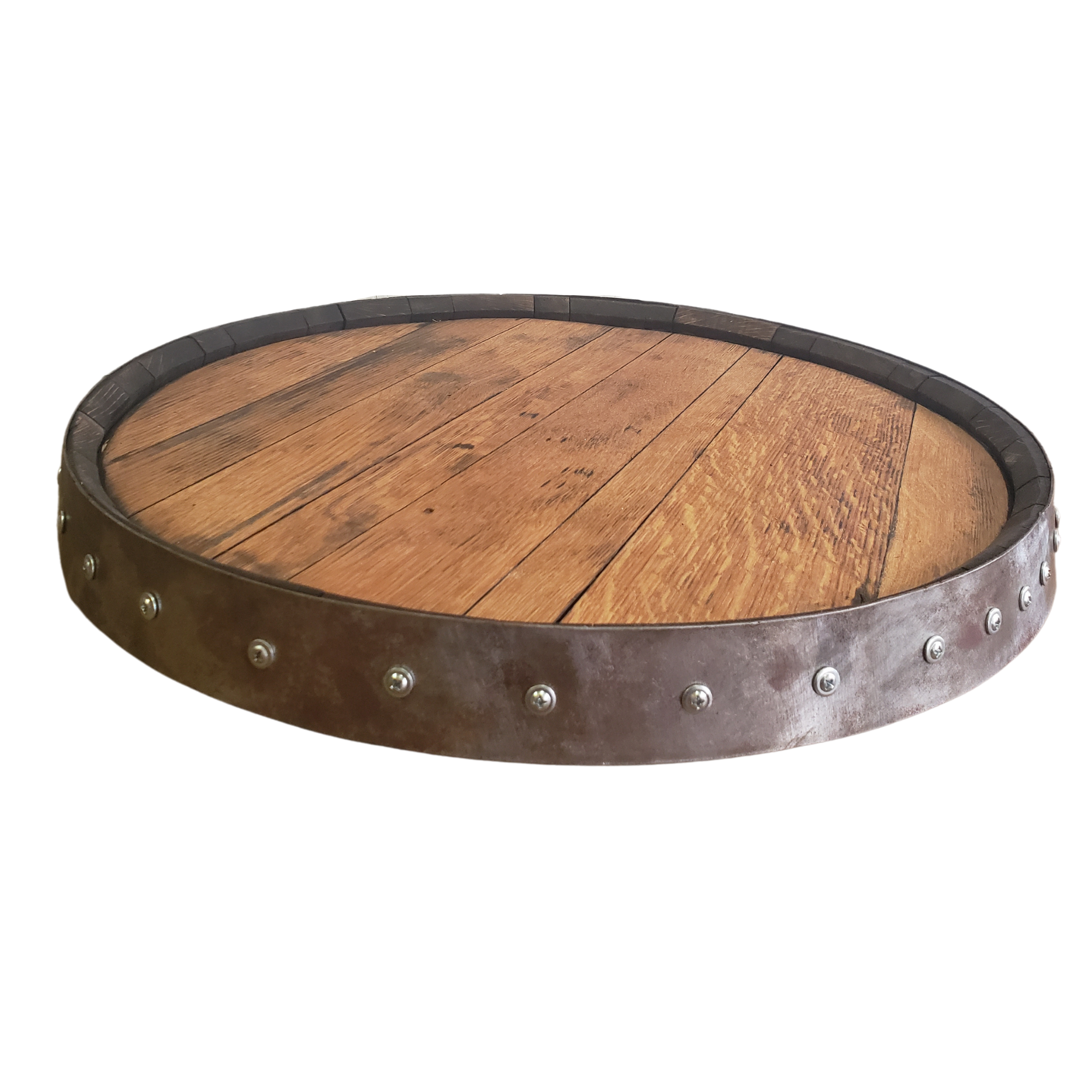 Single Band Bourbon Barrel Lazy Susan
