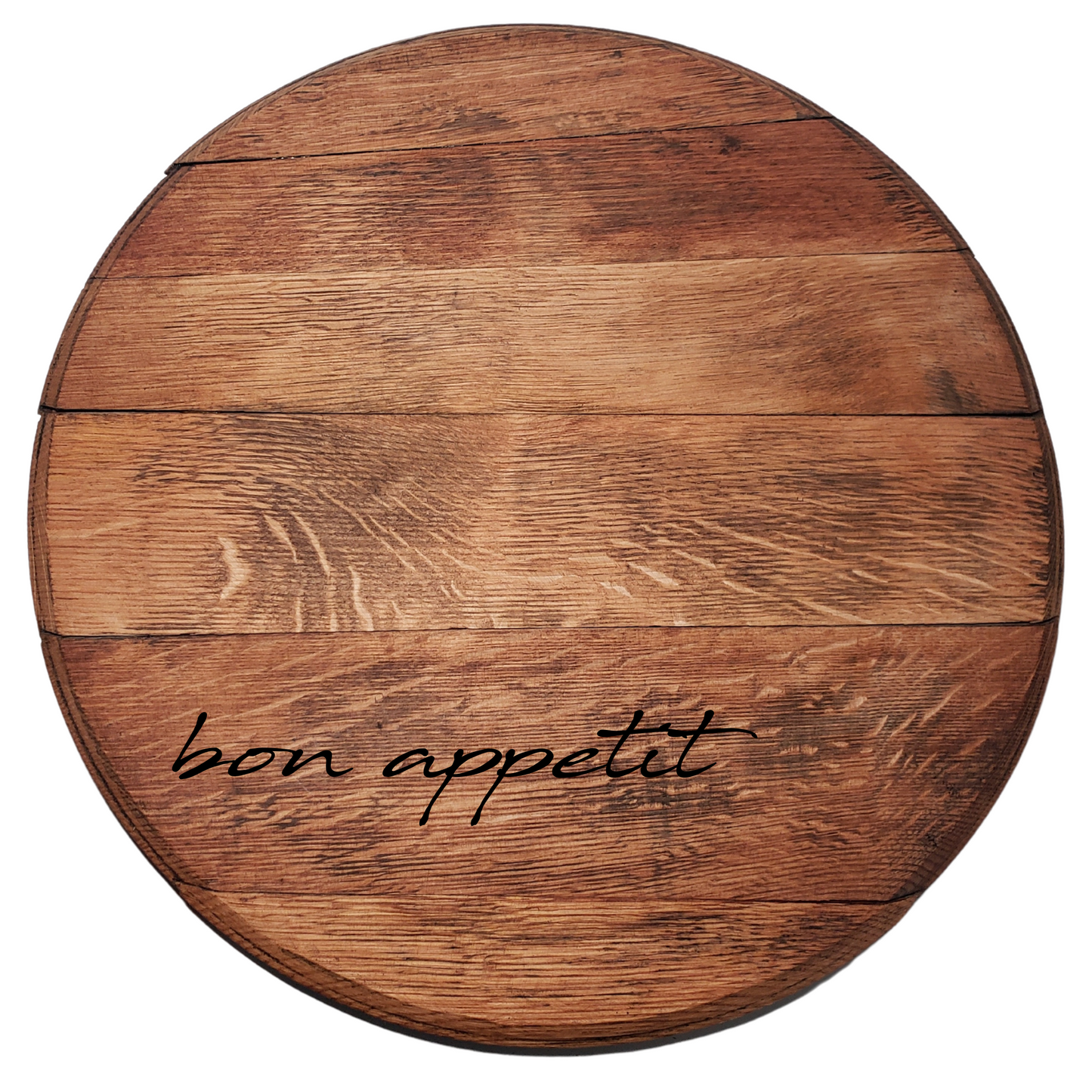Round Barrel Head Lazy Susan Natural