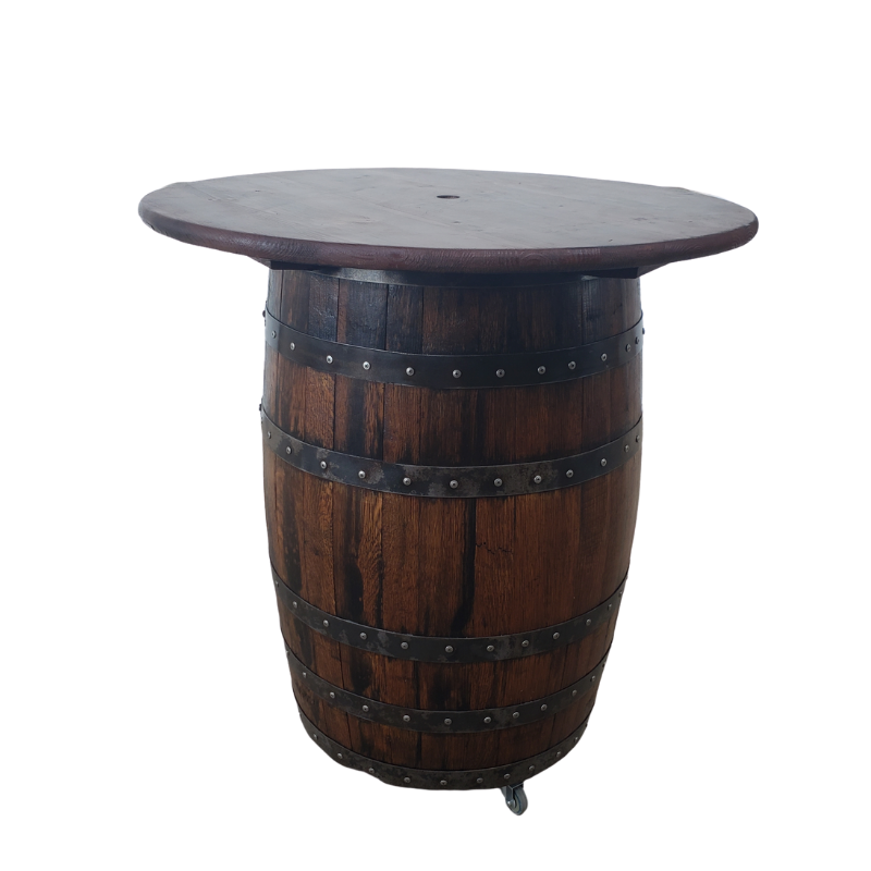 Rustic Whiskey Barrels Single Door  - Man Cave Table, Man Cave Bar, Whiskey Barrel, Wine Barrel, Pub Table, Mancave Table, Mancave Bar, Bar Table, Patio Table, Barrel Table - Get Groovy Deals Texas