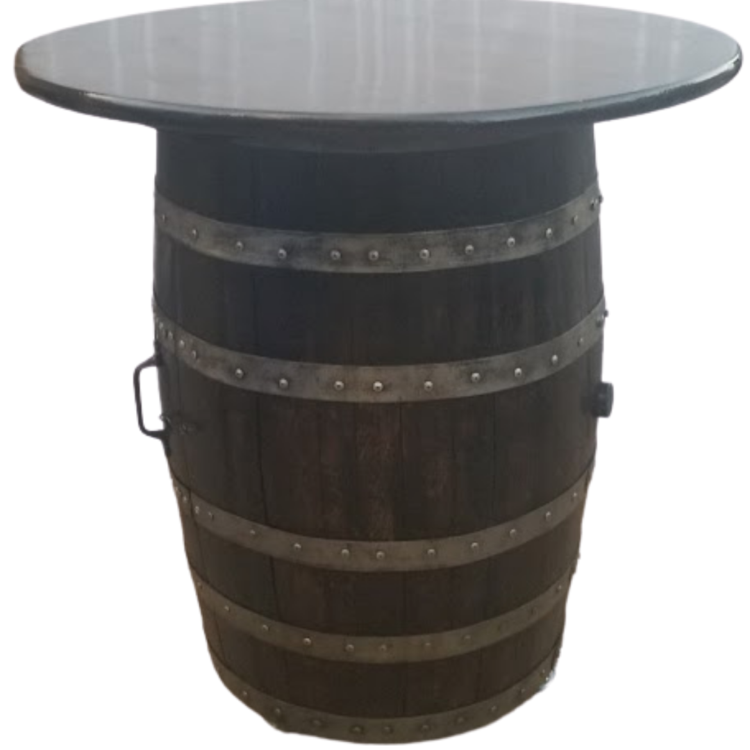 Rustic Whiskey Barrels Single Door  - Man Cave Table, Man Cave Bar, Whiskey Barrel, Wine Barrel, Pub Table, Mancave Table, Mancave Bar, Bar Table, Patio Table, Barrel Table - Get Groovy Deals Texas